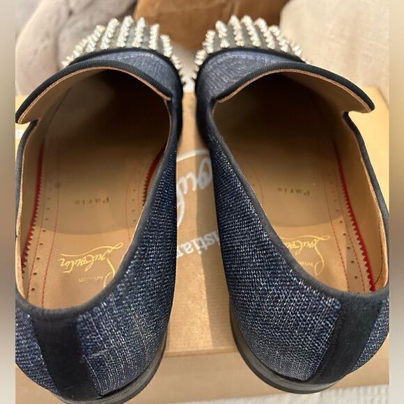 Christian Louboutin Spooky Flat Navy Blue and black shoes - Picture 3 of 4